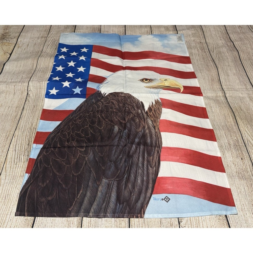 Toland Double Sided American Eagle Large Outdoor Flag Red White Blue TubH9